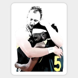Joe and Patty - Aussie boomer's basketball legends Sticker